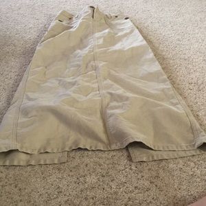 Khaki jean skirt